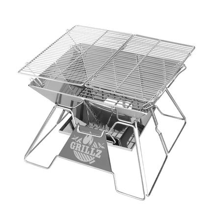 Grillz Fire Pit BBQ Grill with Carry Bag Portable.