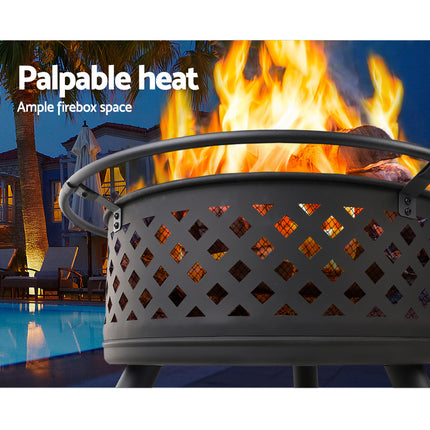 Grillz Fire Pit BBQ Grill 76cm.