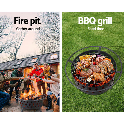Grillz Fire Pit BBQ Grill 82cm.
