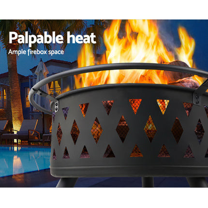 Grillz Fire Pit BBQ Grill 82cm.