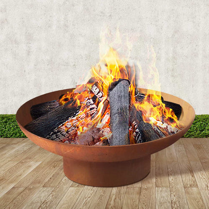 Grillz Fire Pit Bowl Cast Iron Rustic 70cm.