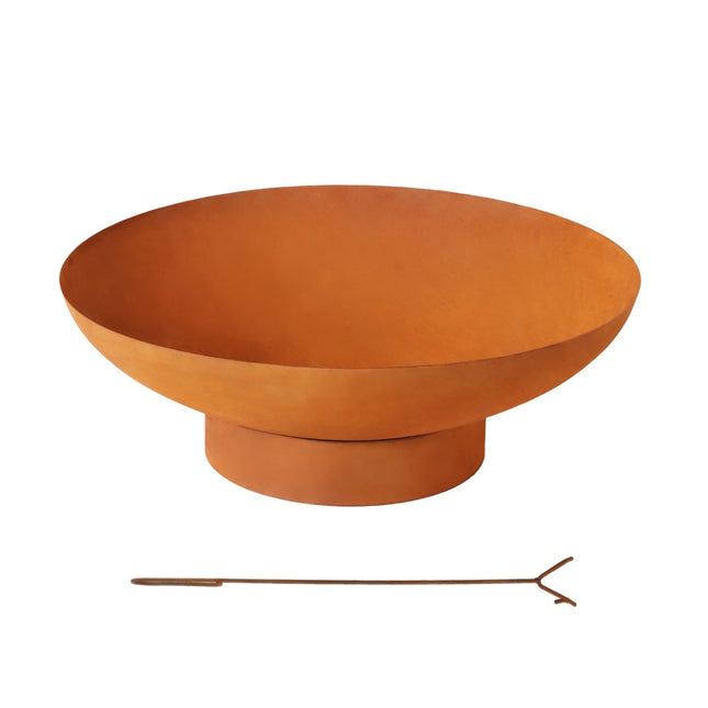 Grillz Fire Pit Iron Bowl 80cm Outdoor Patio Fireplace.