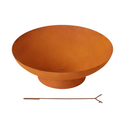 Grillz Fire Pit Iron Bowl 80cm Outdoor Patio Fireplace.