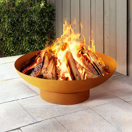 Grillz Fire Pit Iron Bowl 80cm Outdoor Patio Fireplace.