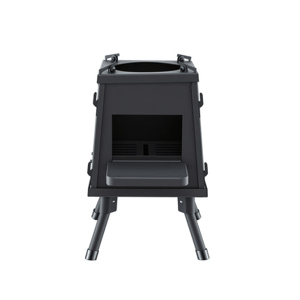 Grillz Fire Pit BBQ Portable Outdoor Fireplace Metal Camping Stove for Boiling Water, BBQ, Picnics.