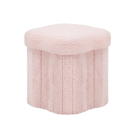 Artiss Storage Ottoman Foot Stool Foldable Pink.