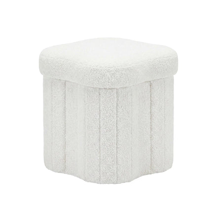 Artiss Storage Ottoman Foot Stool Foldable White.