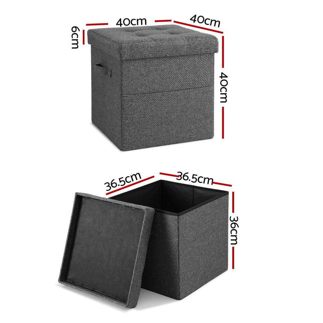 Artiss Storage Ottoman Rest Foot Stool Foldable.