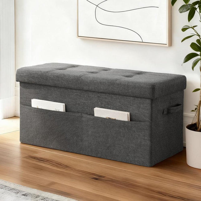 Artiss Storage Ottoman Foot Stool Rest Foldable.
