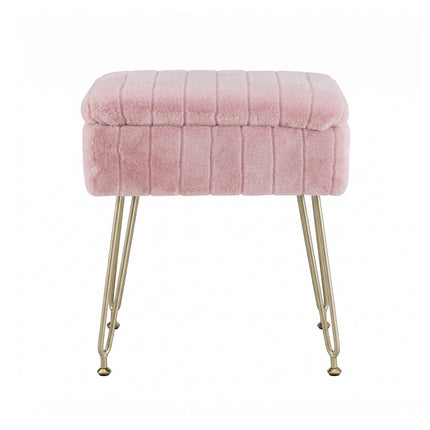 Artiss Storage Ottoman Vanity Foot Stool Pink.
