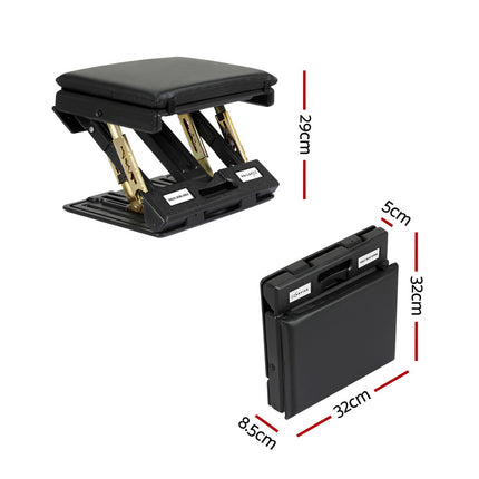 Artiss Foot Rest Stool Office Under Desk Fold Footrest Massage Cushion Pad Black.