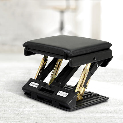 Artiss Foot Rest Stool Office Under Desk Fold Footrest Massage Cushion Pad Black.