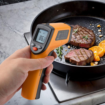 5-star Chef Laser Infrared Thermometer Food Digital Temperature Gun Smoker Pizza BBQ.