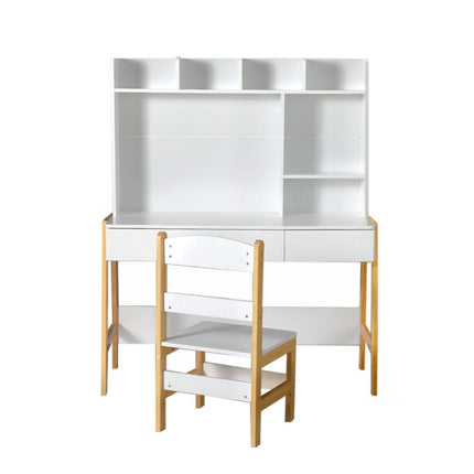 Keezi 2PCS Kids Table and Chairs Set Study Activity Toys Storage Desk Drawer.
