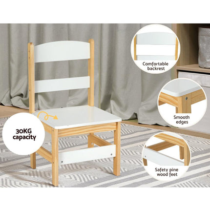 Keezi 2PCS Kids Table and Chairs Set Study Activity Toys Storage Desk Drawer.