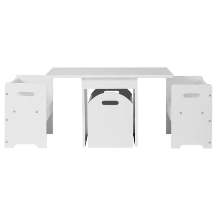 Keezi 3PCS Kids Table and Chairs Set Storage Toys Play Activity Desk.