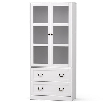 Artiss Buffet Sideboard 180cm Hutch Storage Cabinet Kitchen Drawer Door White.