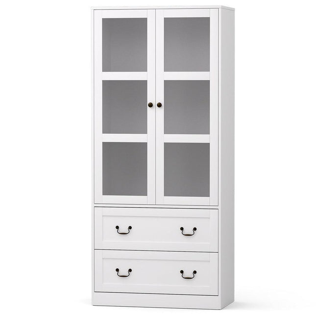 Artiss Buffet Sideboard 180cm Hutch Storage Cabinet Kitchen Drawer Door White.
