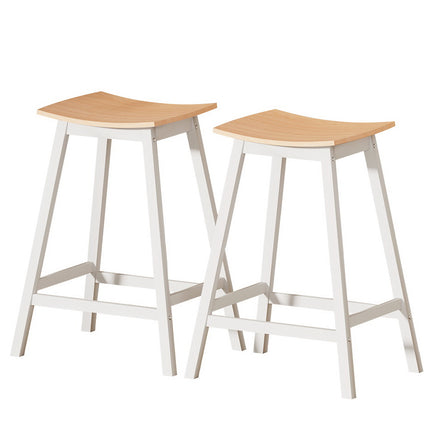 Artiss 2x Bar Stools Wooden Chairs Oak.