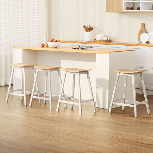 Artiss 4x Bar Stools Wooden Chairs Oak.