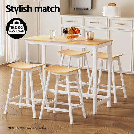 Artiss 4x Bar Stools Wooden Chairs Oak.