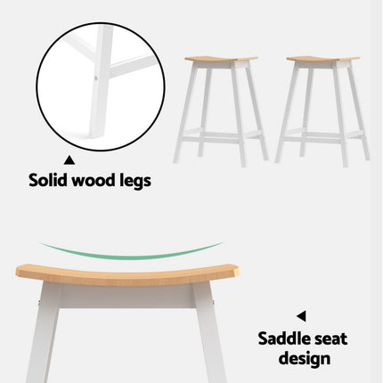 Artiss 4x Bar Stools Wooden Chairs Oak.