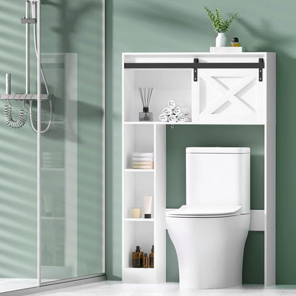 Artiss Bathroom Cabinet Over the Toilet Storage Organiser Laundry Shelf 128cm.