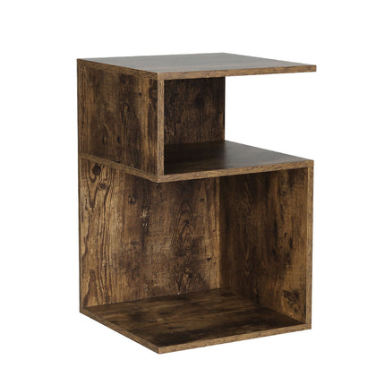Artiss Bedside Table Shelves Side End Table Storage Nightstand Rust Oak UMENI.