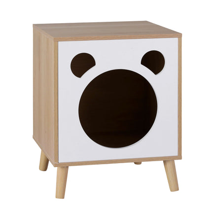 Artiss Cat Nest Bedside Table Solid Wood.