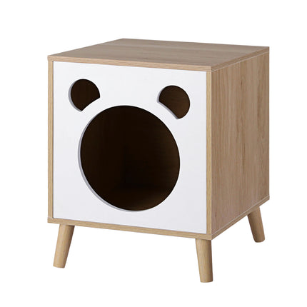 Artiss Cat Nest Bedside Table Solid Wood.