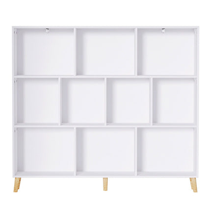 Artiss Bookshelf 3 Tiers 10 Cubes - CORA White.