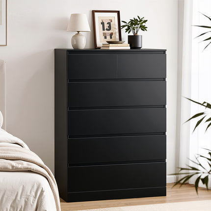 Artiss 6 Chest of Drawers Tallboy PEPE Black.