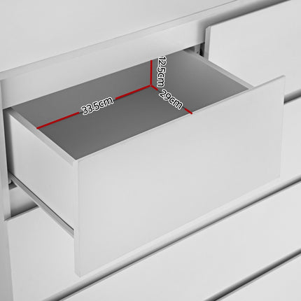 Artiss 6 Chest of Drawers - PEPE White.