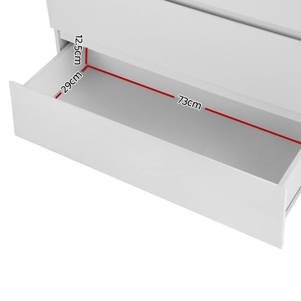 Artiss 6 Chest of Drawers - PEPE White.