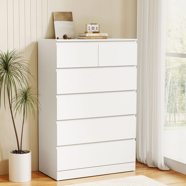 Artiss 6 Chest of Drawers - PEPE White.