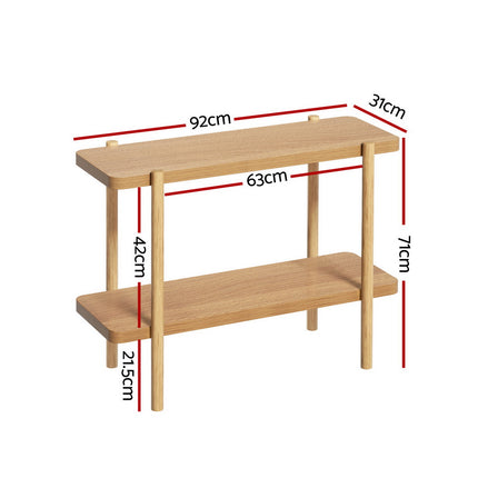 Artiss Console Table 92CM 2-tier Pine Sera.