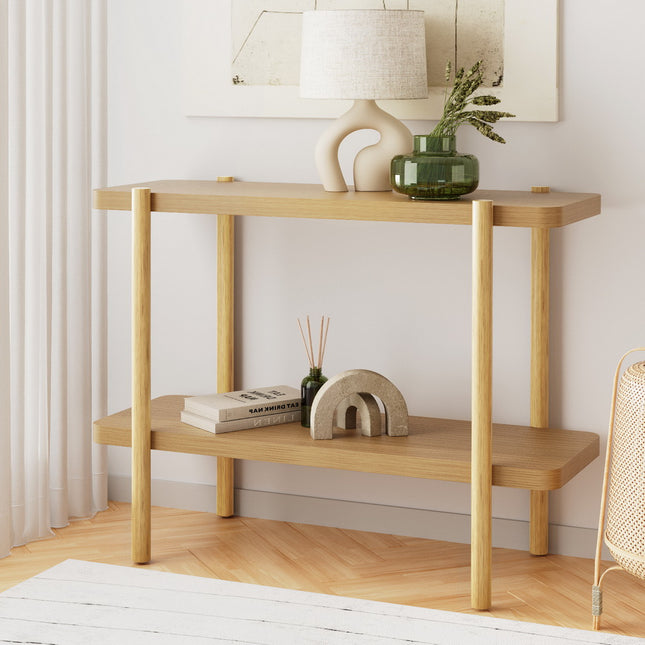 Artiss Console Table 92CM 2-tier Pine Sera.