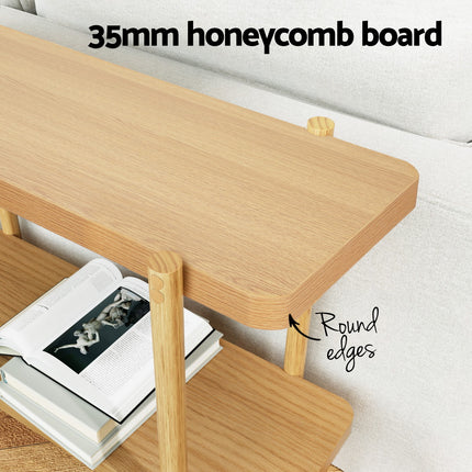 Artiss Console Table 92CM 2-tier Pine Sera.
