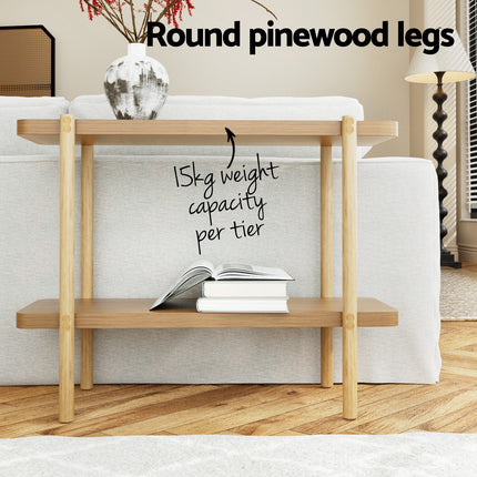 Artiss Console Table 92CM 2-tier Pine Sera.
