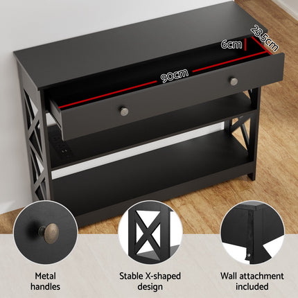 Artiss Console Table 3-tier USB Outlets.