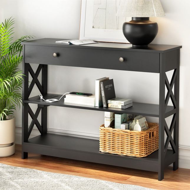 Artiss Console Table 3-tier USB Outlets.