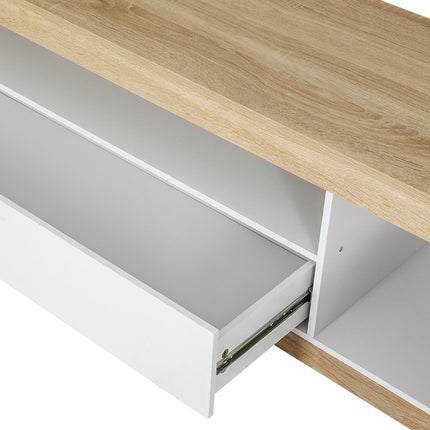 Artiss TV Cabinet Entertainment Unit Stand 180CM White Wood.