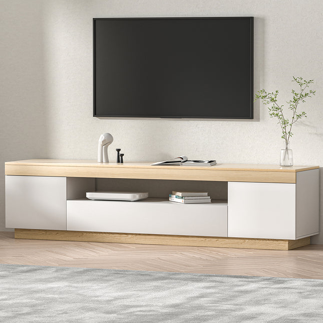 Artiss TV Cabinet Entertainment Unit Stand 180CM White Wood.