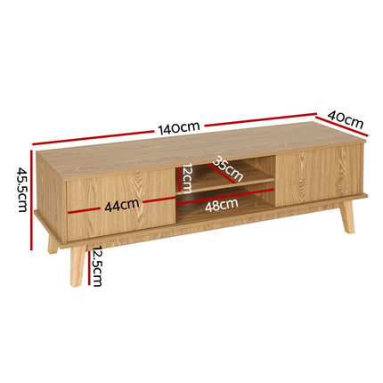 Artiss TV Cabinet Entertainment Unit Stand Storage Shelves TV Unit 140CM.