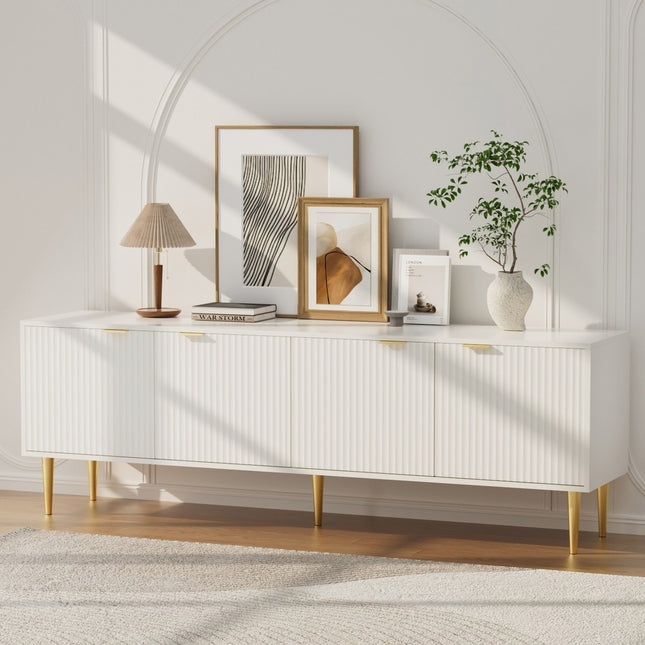 Artiss TV Cabinet Entertainment Unit Stand Storage 180CM White.