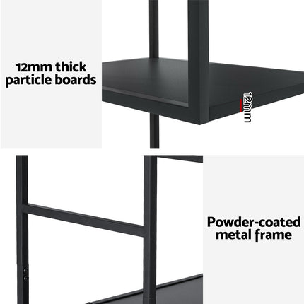 Artiss Bookshelf 5 Tiers RHYS Black.