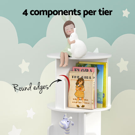 Artiss Bookshelf 4 Tiers EDIE White.