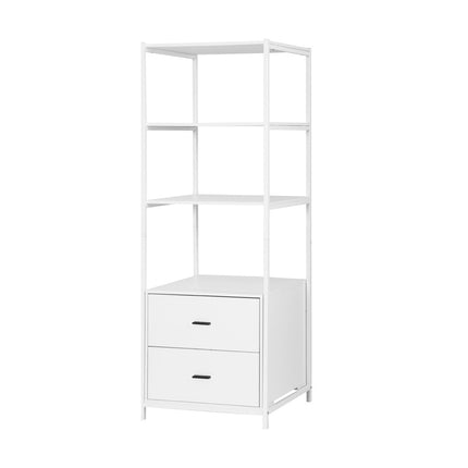 Artiss Bookshelf Display Shelf 2 Drawers 152CM White.