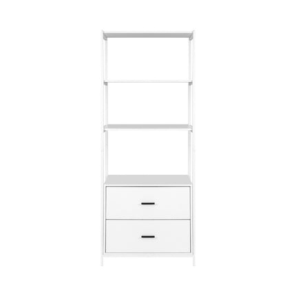 Artiss Bookshelf Display Shelf 2 Drawers 152CM White.