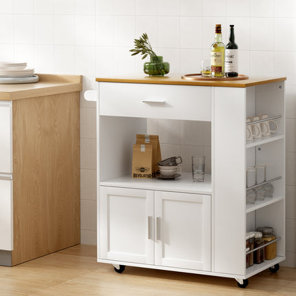 Artiss Kitchen Island Trolley Rolling Serving Cart.